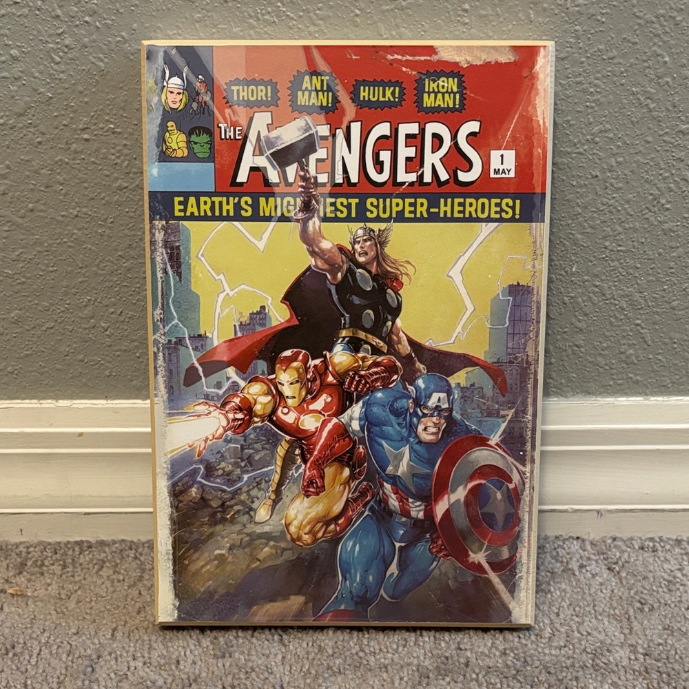 Marvel Framed Artwork with Red Logo